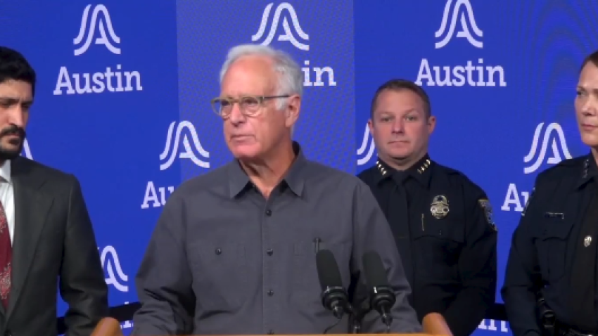Austin Mayor Kirk Watson addresses the public after ICE shooting