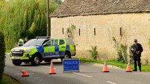 Bomb squad searching vans near U.S. air base in Britain as five men arrested on terror charge
