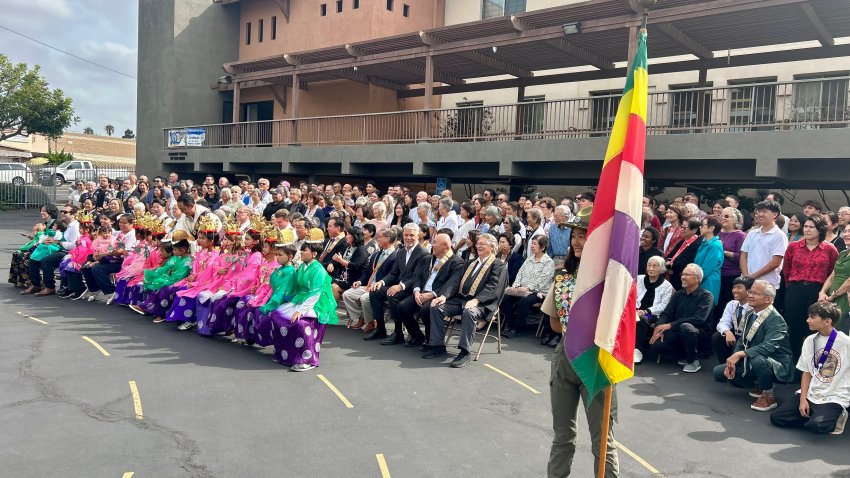 Members of the Buddhist Temple of San Diego gathered, Sunday, for an anniversary group photo, September 20, 2026.