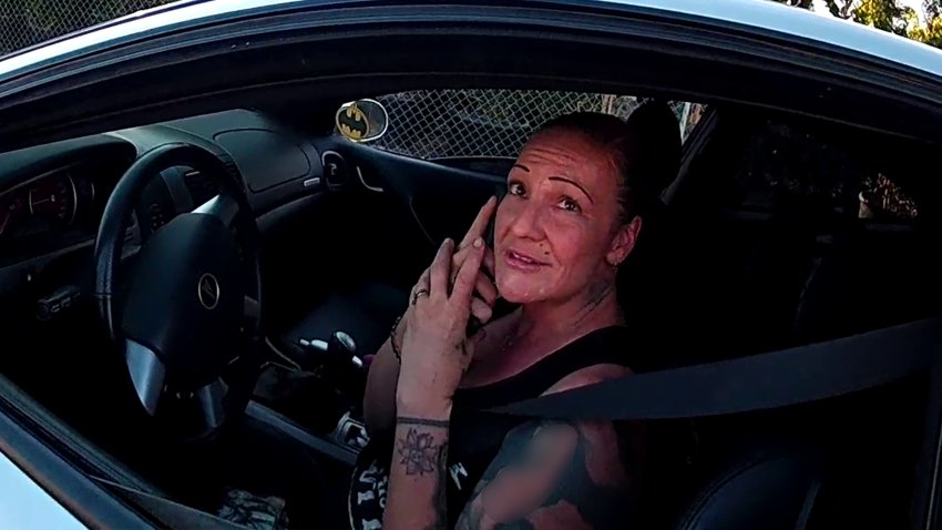 Body worn camera video recorded Venessa Alvarez when she was pulled over and arrested by San Pasqual Tribal Police officers in 2024 after she refused to hand over her car keys.