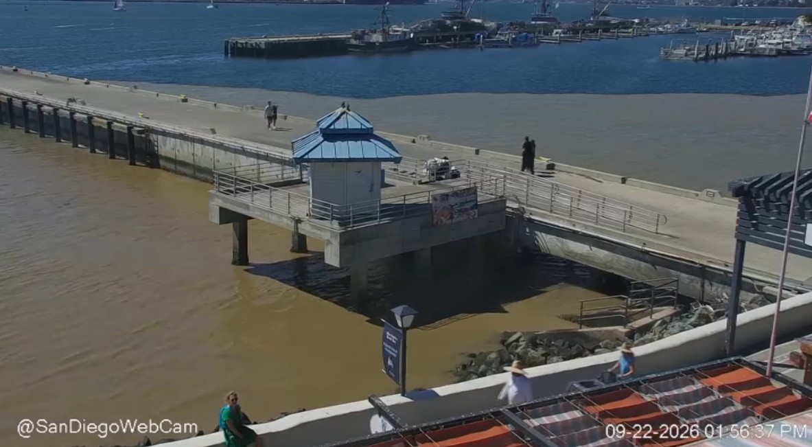Brown water floods parts of downtown San Diego, Seaport Village after ...