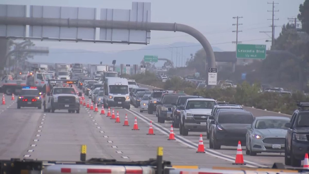 All lanes open on I-5 near Encinitas after semi-truck carrying ice cream overturns