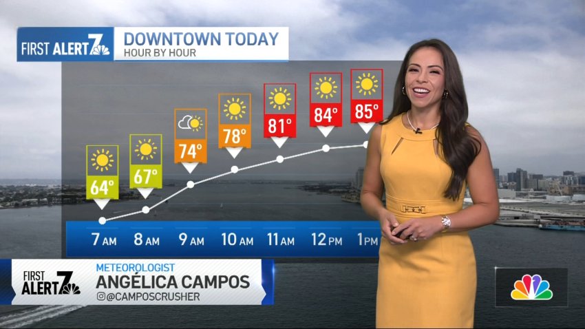 Light Santa Ana winds today with rain next week.