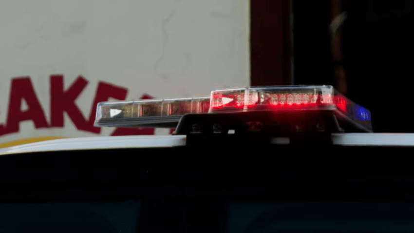 The lights of a San Diego Police patrol car.