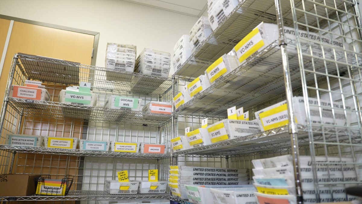 Mail-in ballots with a variety of voter signature issues are sent to a special room at the San Diego County Registrar of Voter's Office, so election workers can reach out to voters to correct ballots.