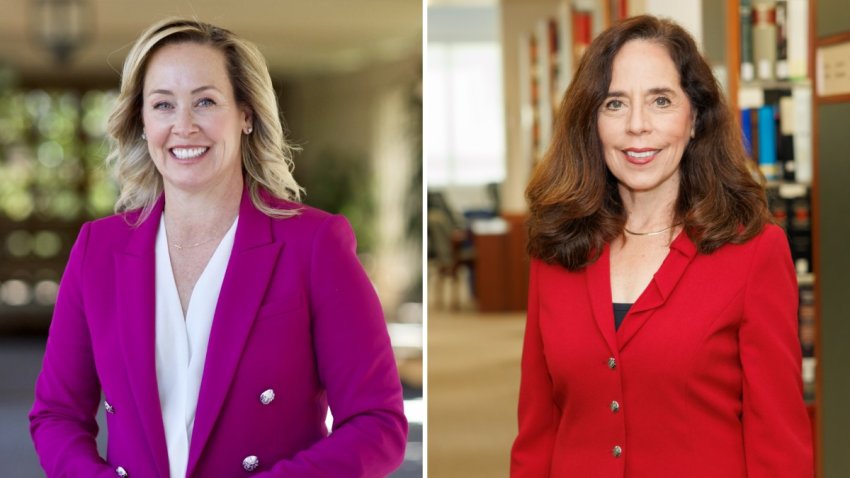 California Senate Dist. 40 candidates Kristie Bruce-Lane (left) and Mara Elliott (right) in these handout photos from their campaigns.