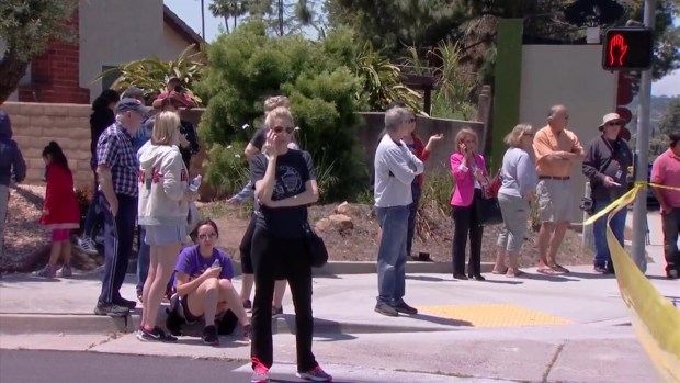 Outside the Poway Synagogue Shooting Scene